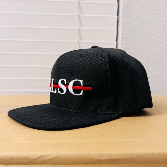 CLSC Black Snapback Hat Red Stripe Embroidered Logo Streetwear Cap💎 - Picture 2 of 8
